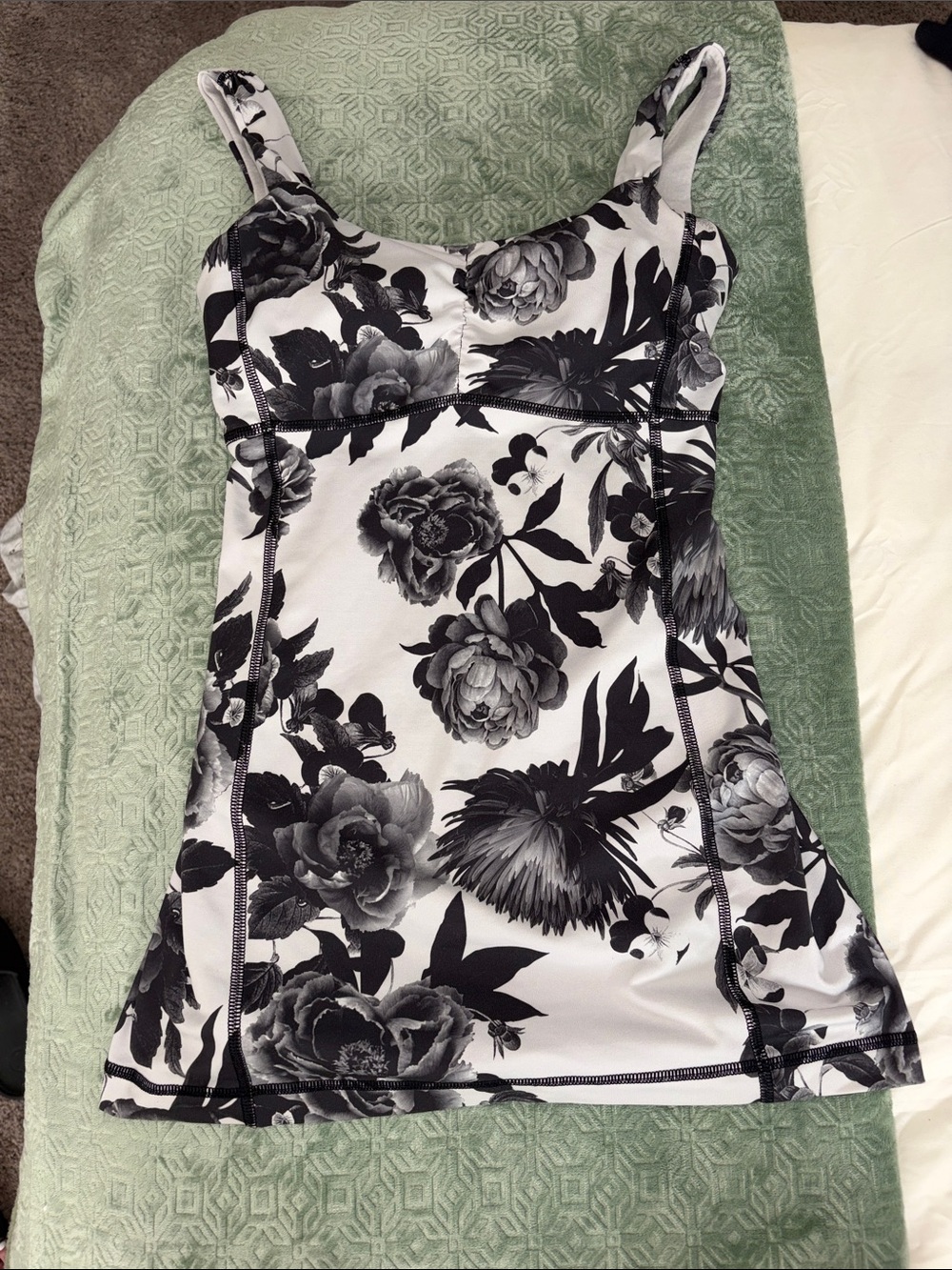 Lululemon Black & White Floral Tank
